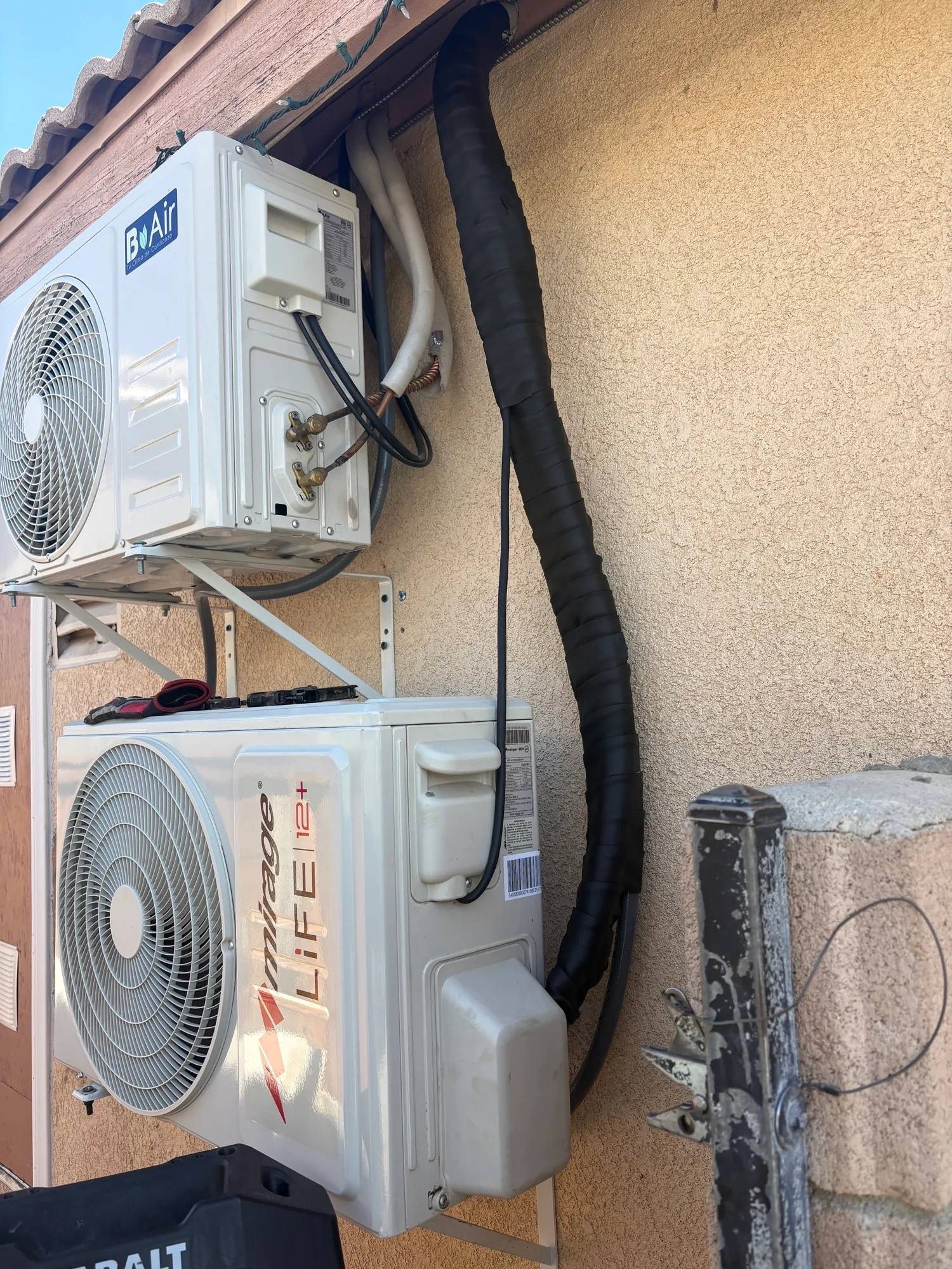 Mini split outdoor condensers installed by Abundant Air in La Quinta CA